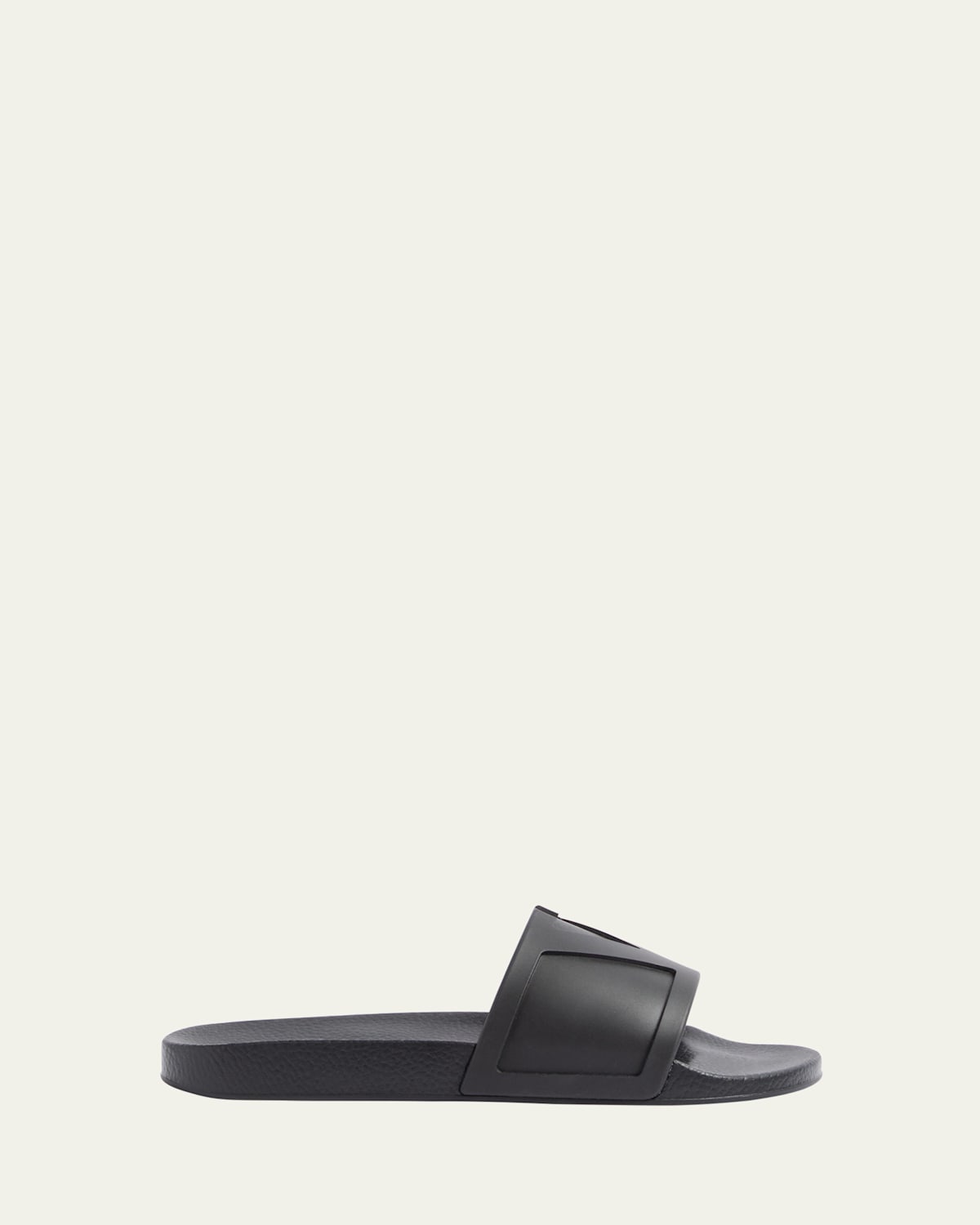 Valentino Garavani Black Sandals With Vlogo Detail On The Front In Tech Fabric Man In Black