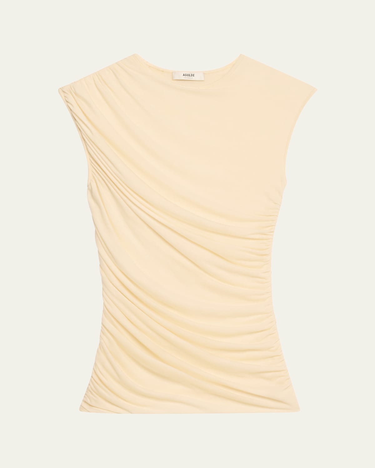 Agolde Ester Twist Tank Top In Oat Milk