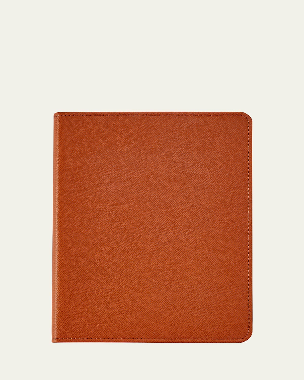 Graphic Image 9" Refillable Leather Notebook In Orange