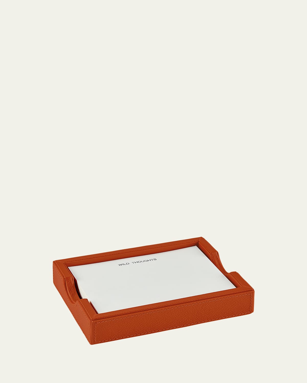 Leather Memo Tray with 100 "Wild Thoughts" Note Cards