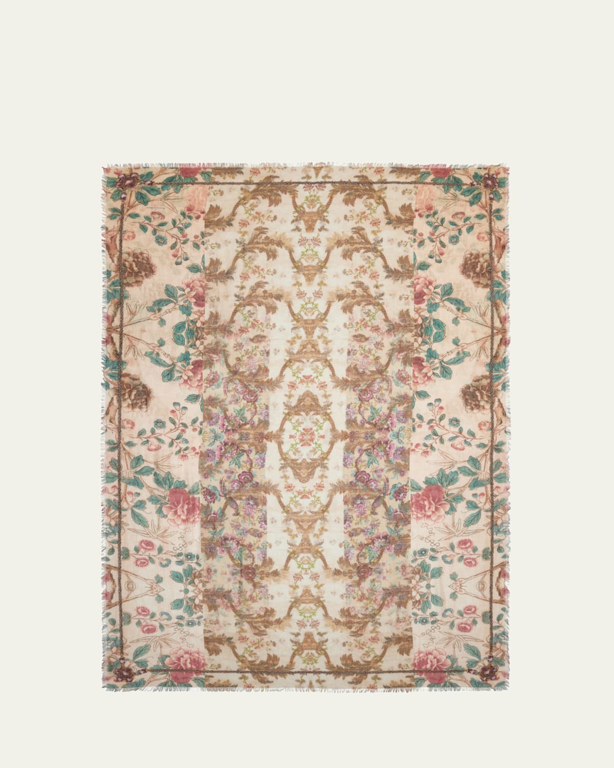 Euclide Floral-Print Cashmere Scarf