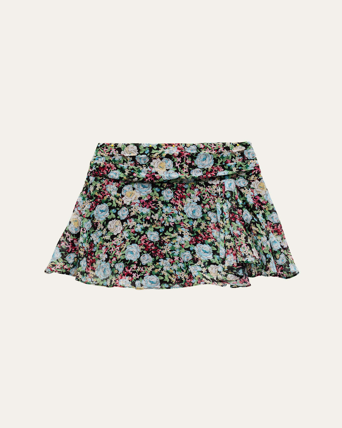 Girl's Tween Ruched Floral-Print Mini Skirt, Size S-Xl