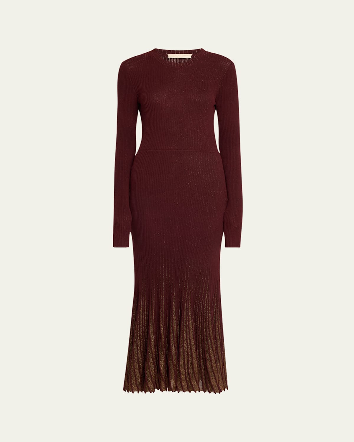Mila Shimmer Ribbed Maxi Sweater Dress