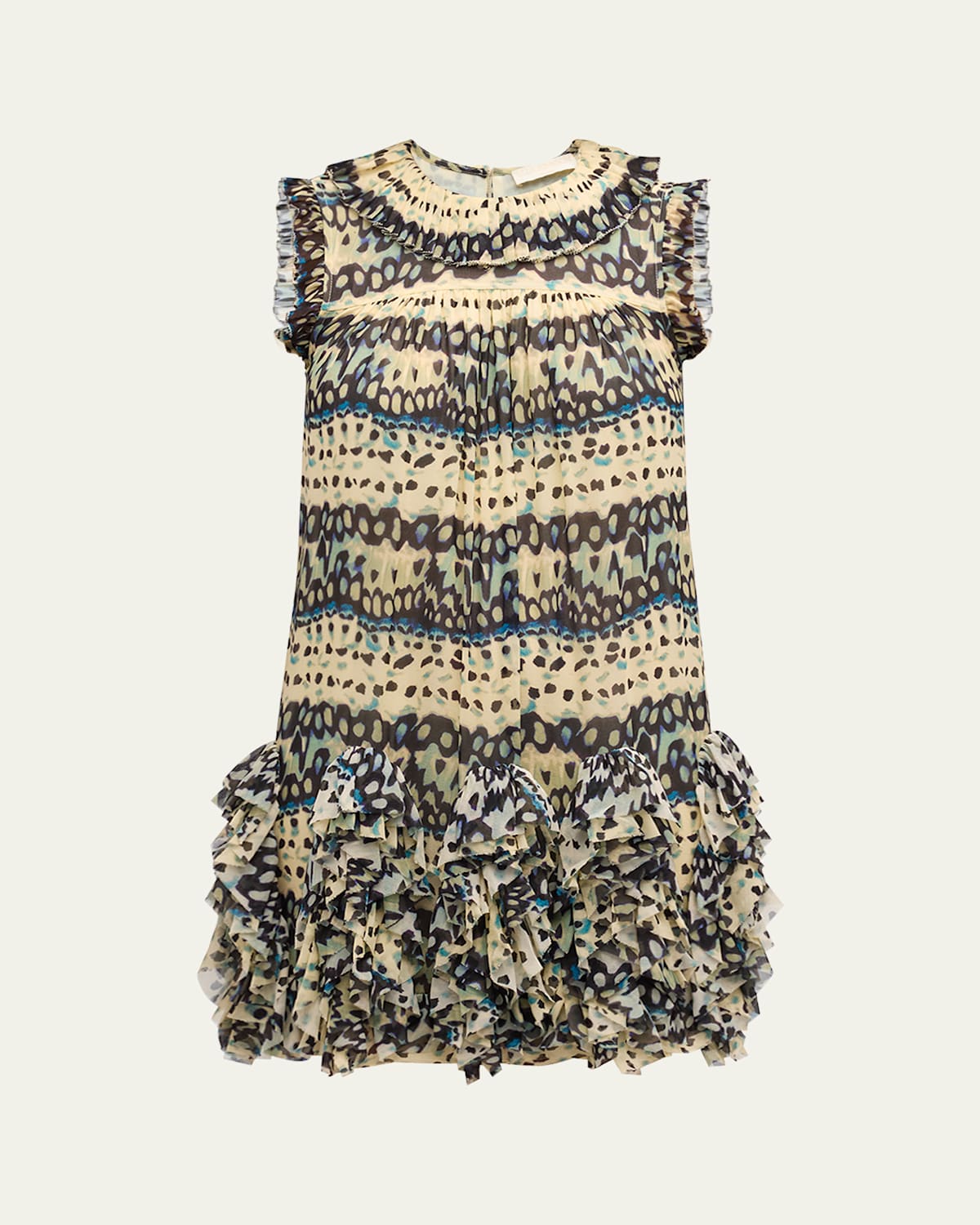 Ulla Johnson Miri Ruffled Silk Mini Dress In Mariposa