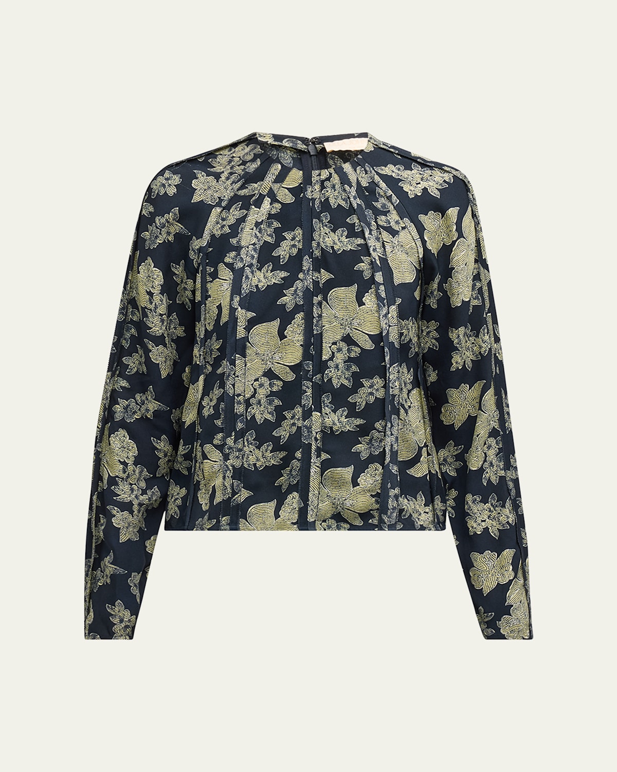 ULLA JOHNSON KAVI FLORAL LONG-SLEEVE BLOUSE 