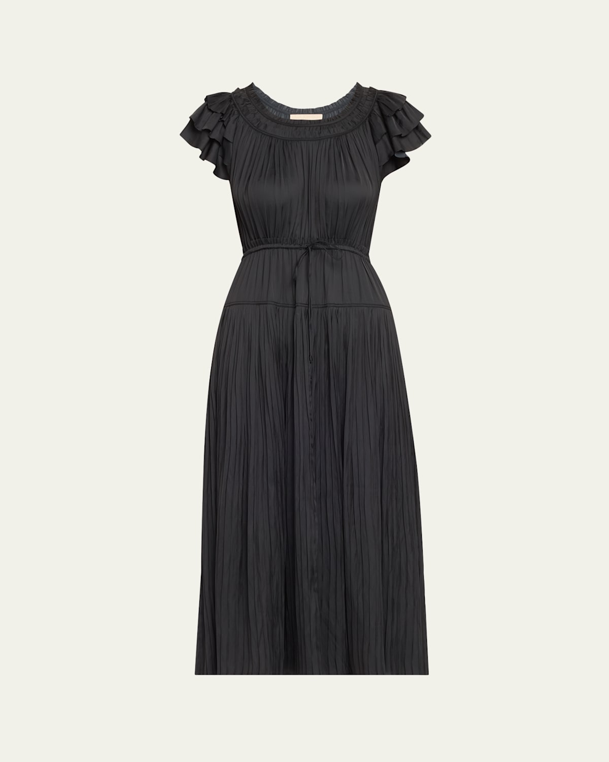 Kalesta Pleated Ruffle Mini Dress