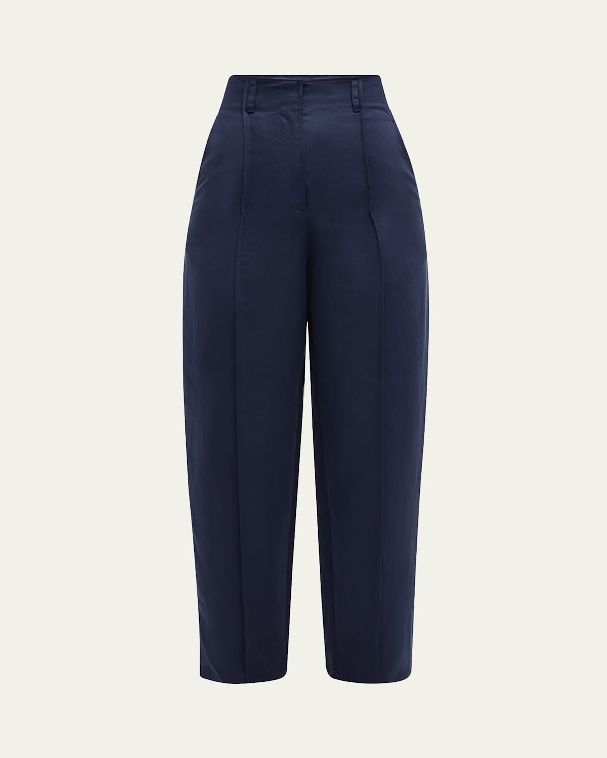 Shop Ulla Johnson Lielle High-rise Tapered Pintuck Pants In Sapphire