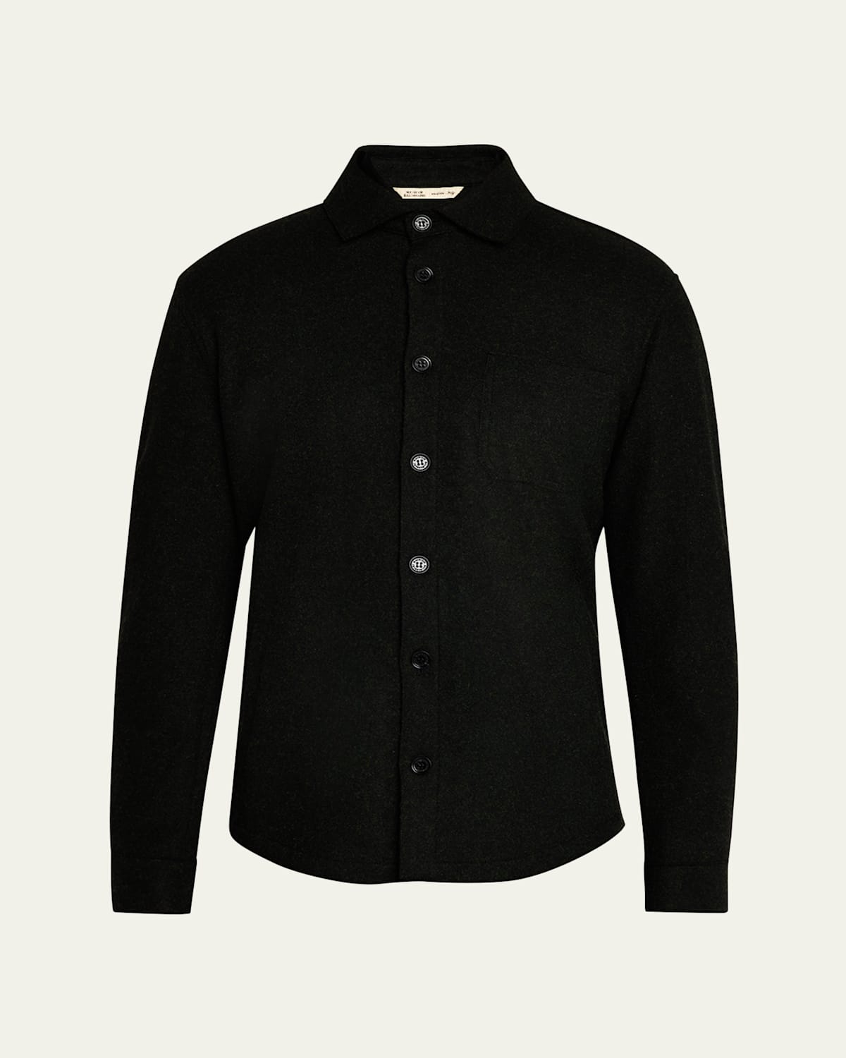 Men's Spread-Collar Cashmere Overshirt