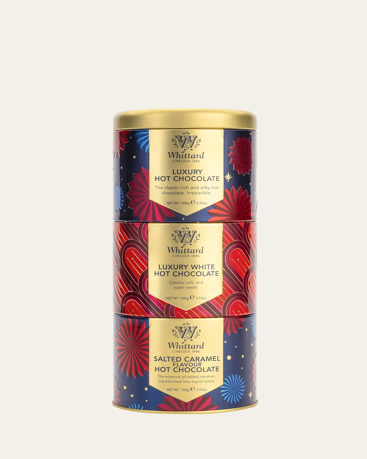 Hot Chocolate Stacking Tins Gift Set, 3 x 3.5 oz.