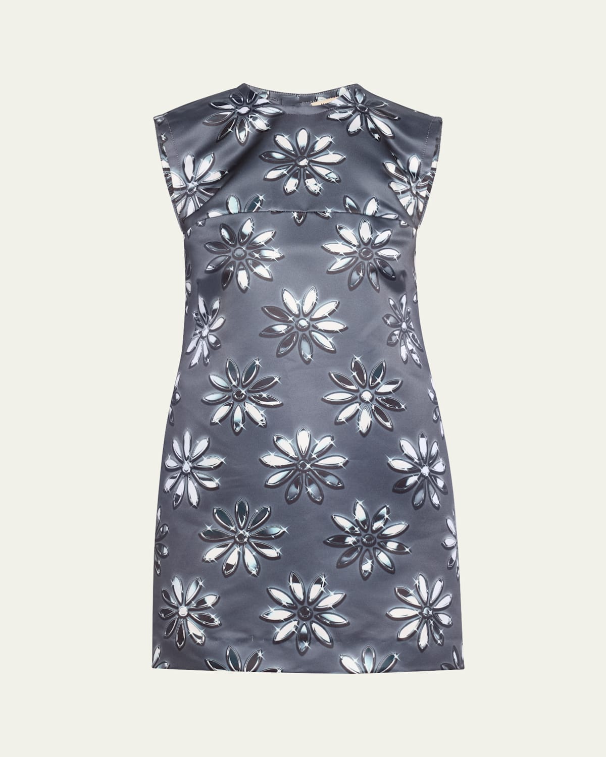 Meryll Rogge Printed Mini Shift Dress In Grey