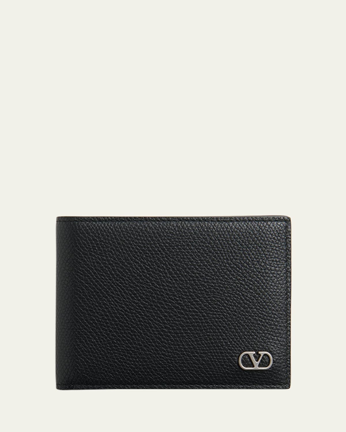 Men's Leather VLogo Bifold Wallet