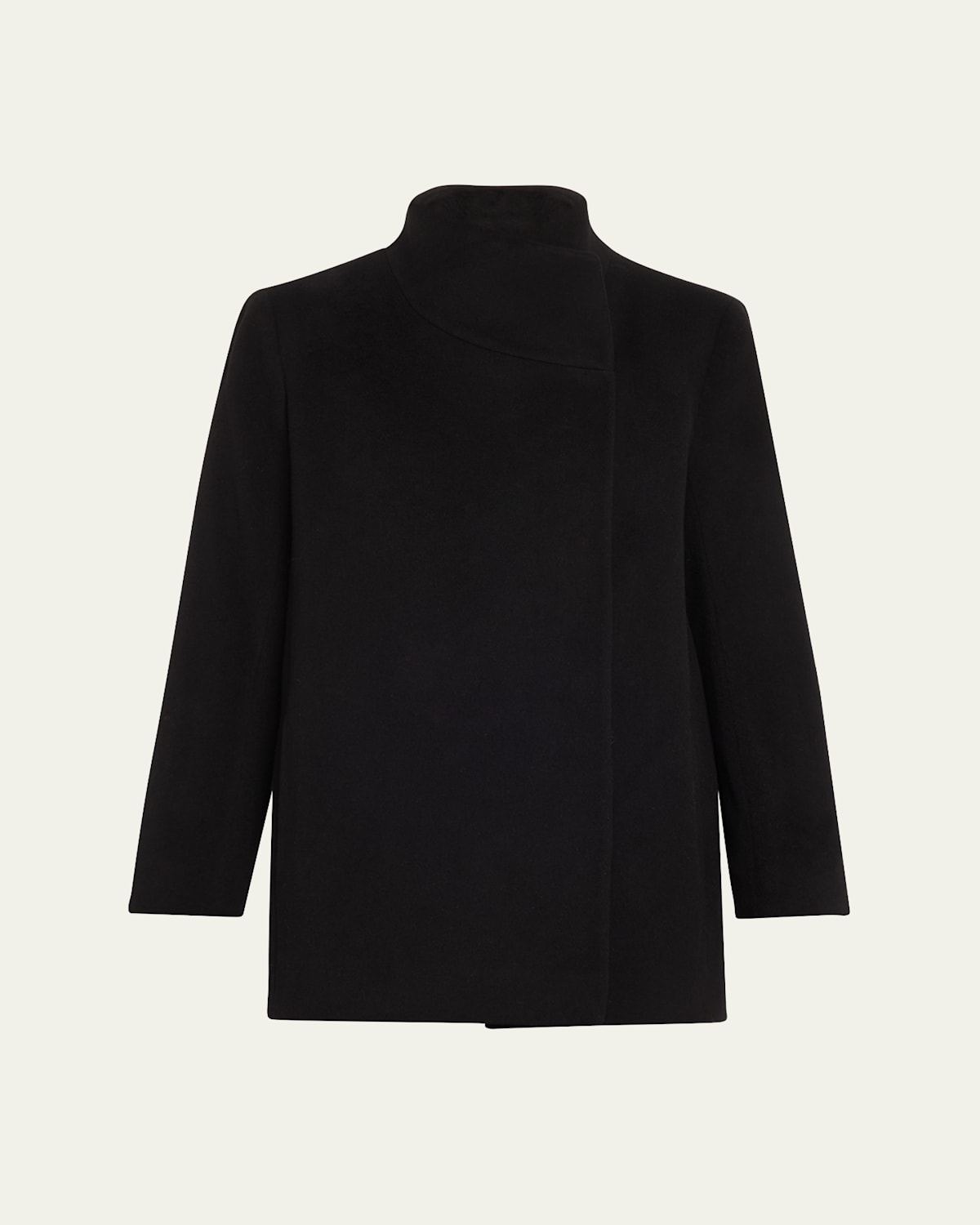 Byren Stand Collar Wool Coat
