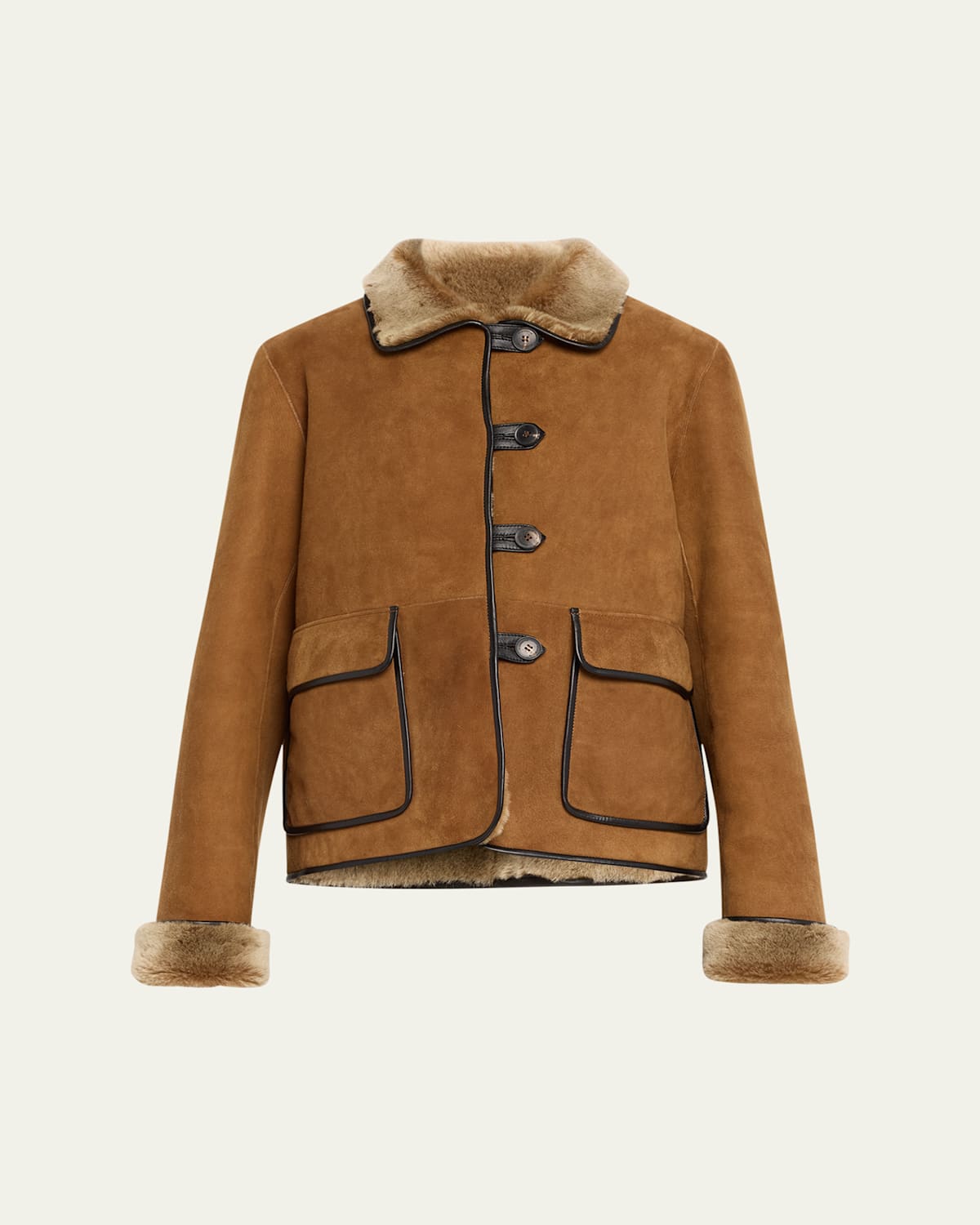 Tyne 25 Cropped Shearling Jacket