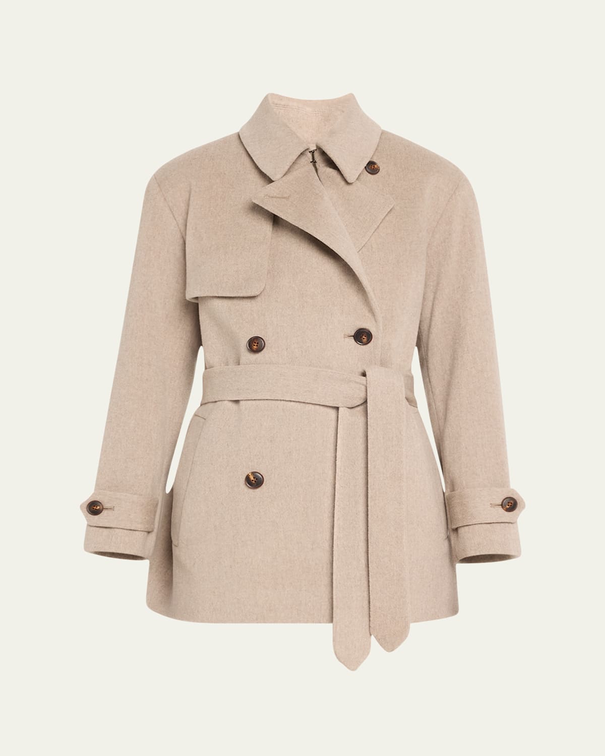 Pax Abbreviated Wool Trench Coat