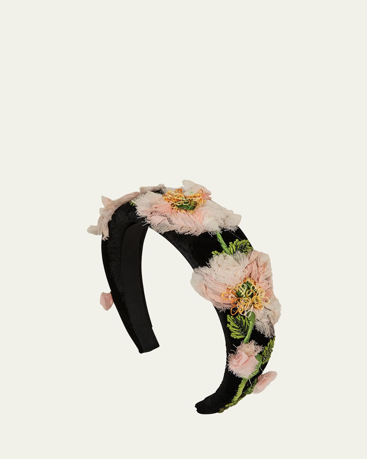 Jennifer Behr Allona Flower Velvet Headband