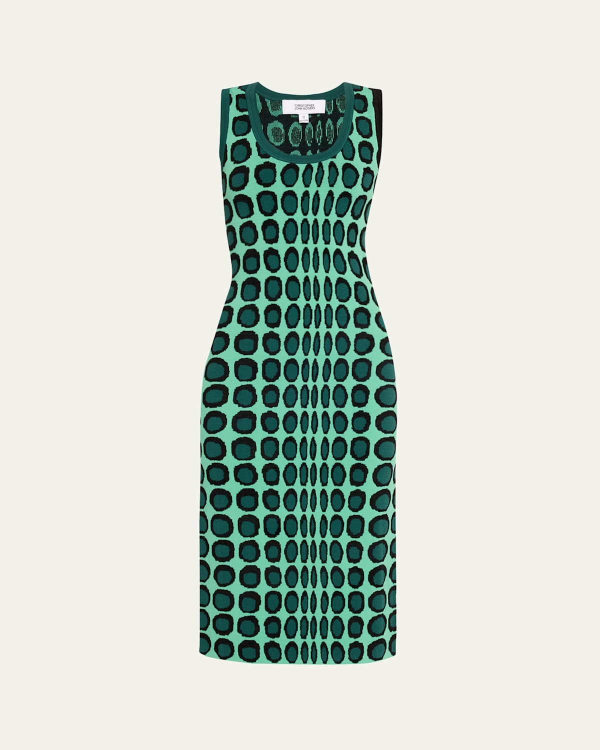 Wiggle Dot Jacquard Midi Tank Dress