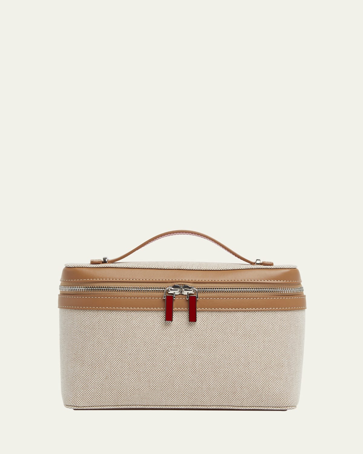 Christian Louboutin Men's Djanis Canvas And Leather Crossbody Bag In Brownie/terra