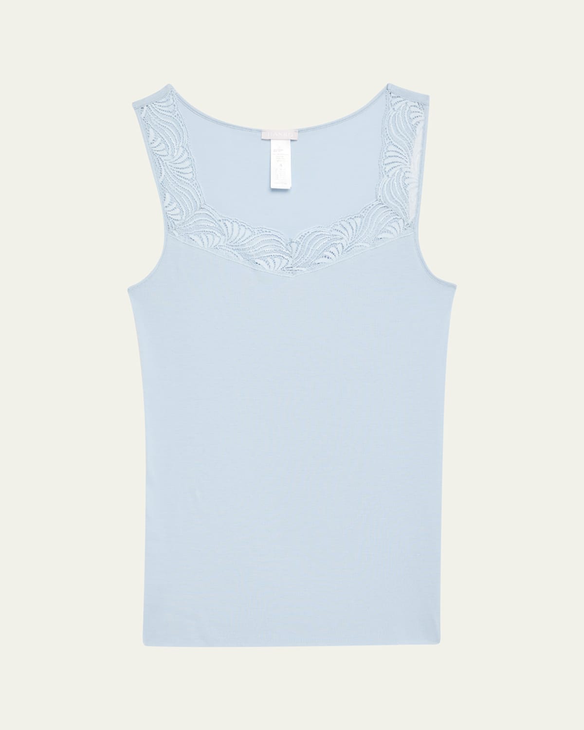 Hanro Cotton Delight Lace-trim Tank Top
