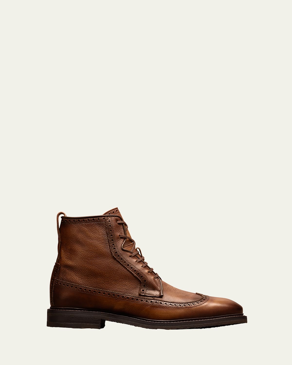 Men's Marshall Grained Brogue Leather Hiking Boots