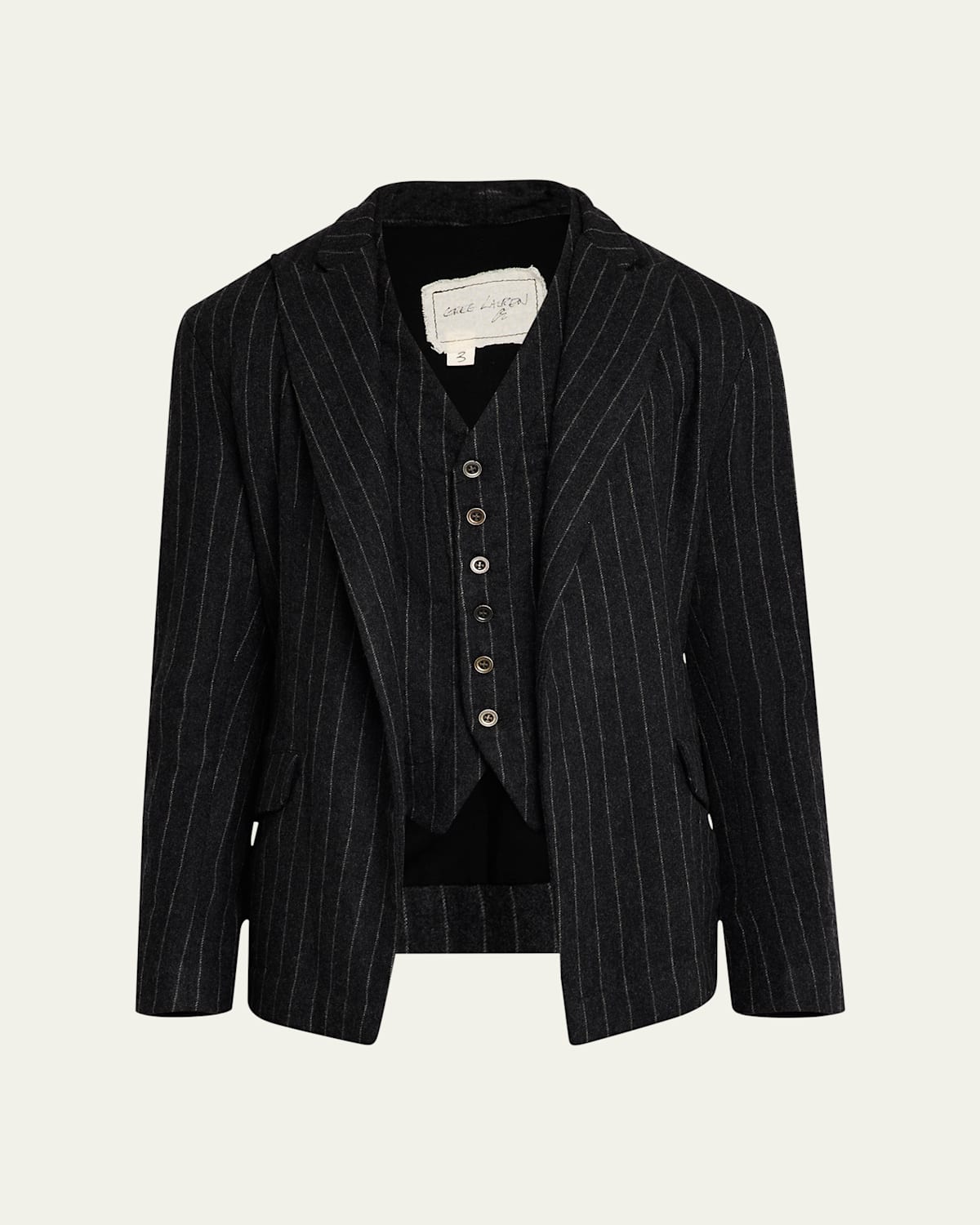 Men's Pinstripe Sport Coat with Vest