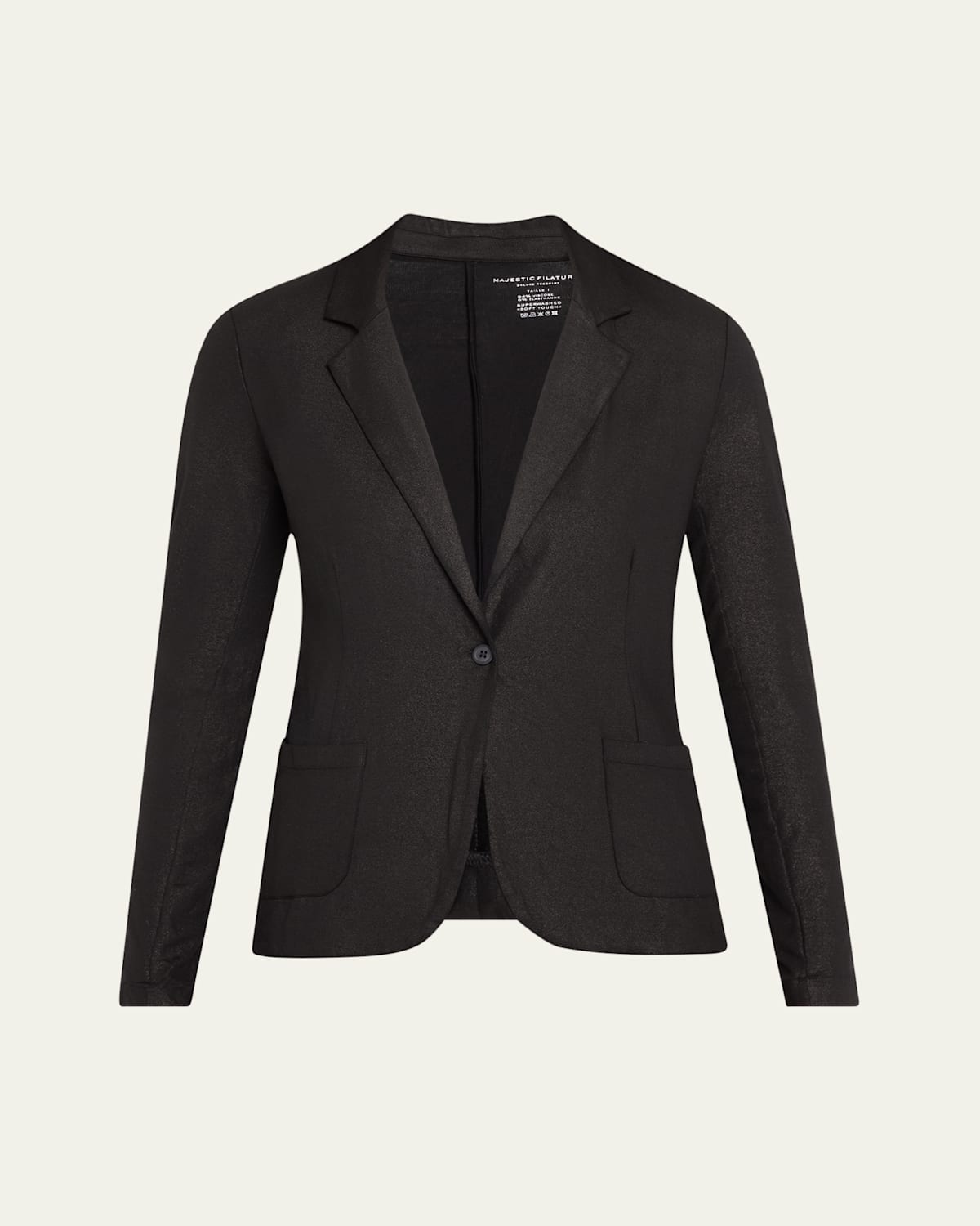 Metallic Single-Button Blazer