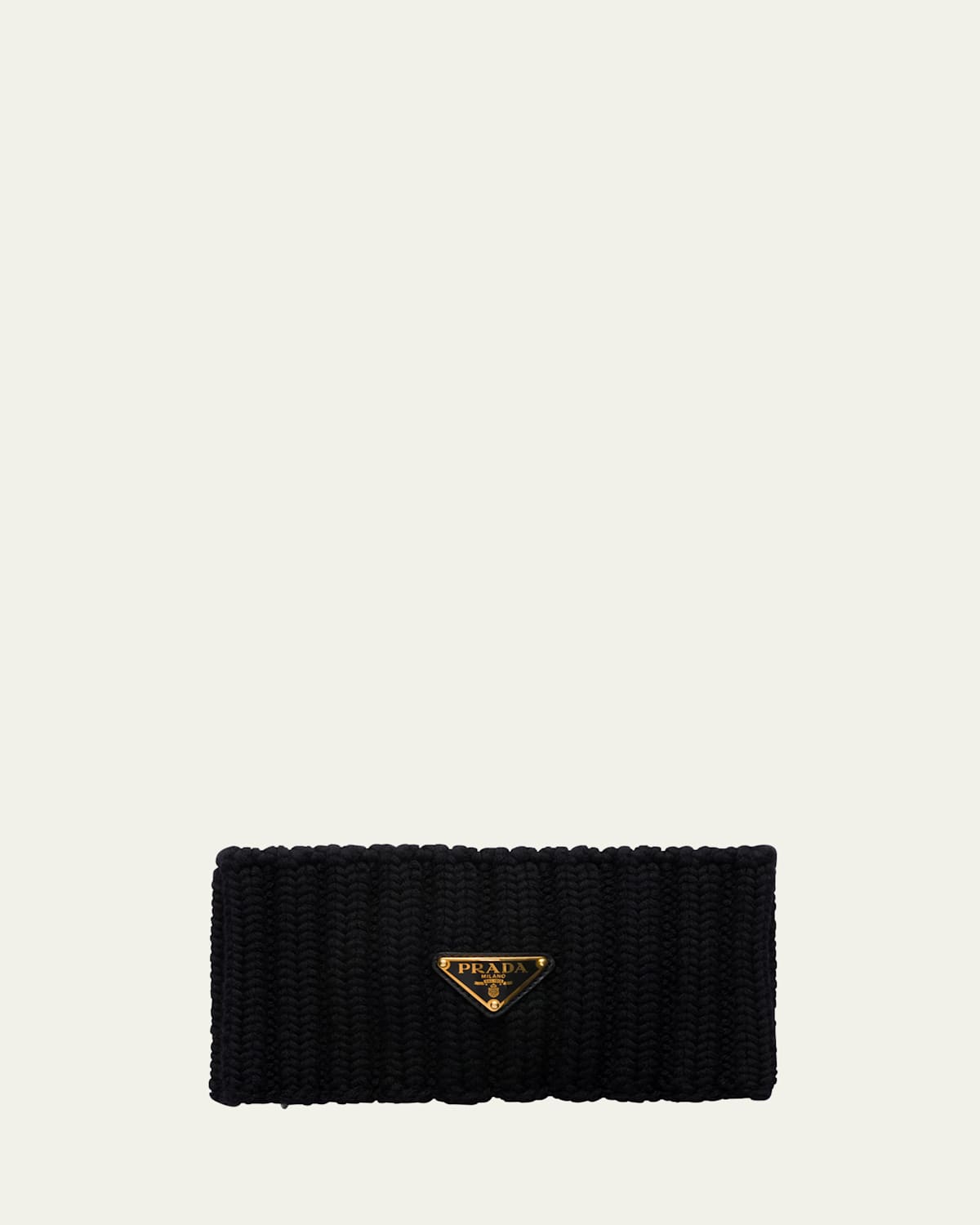 Prada Wool Headband In F0002 Nero