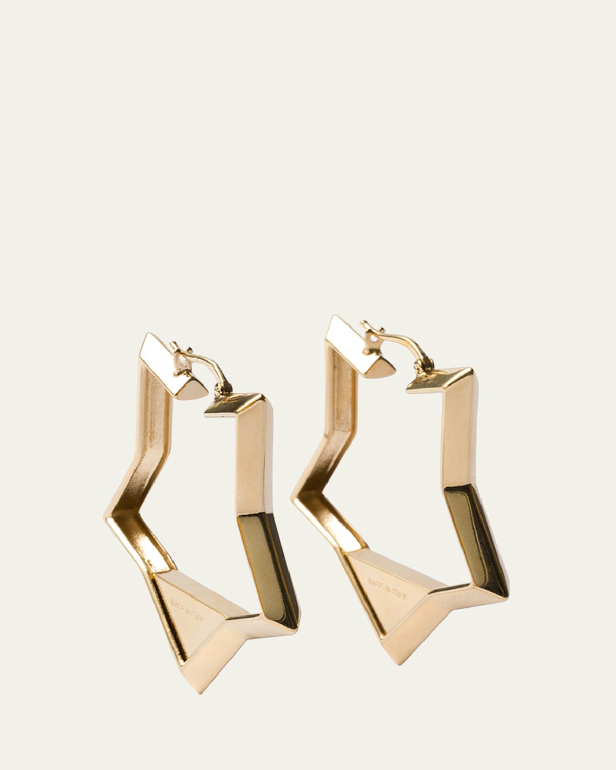 Star Brass Earrings