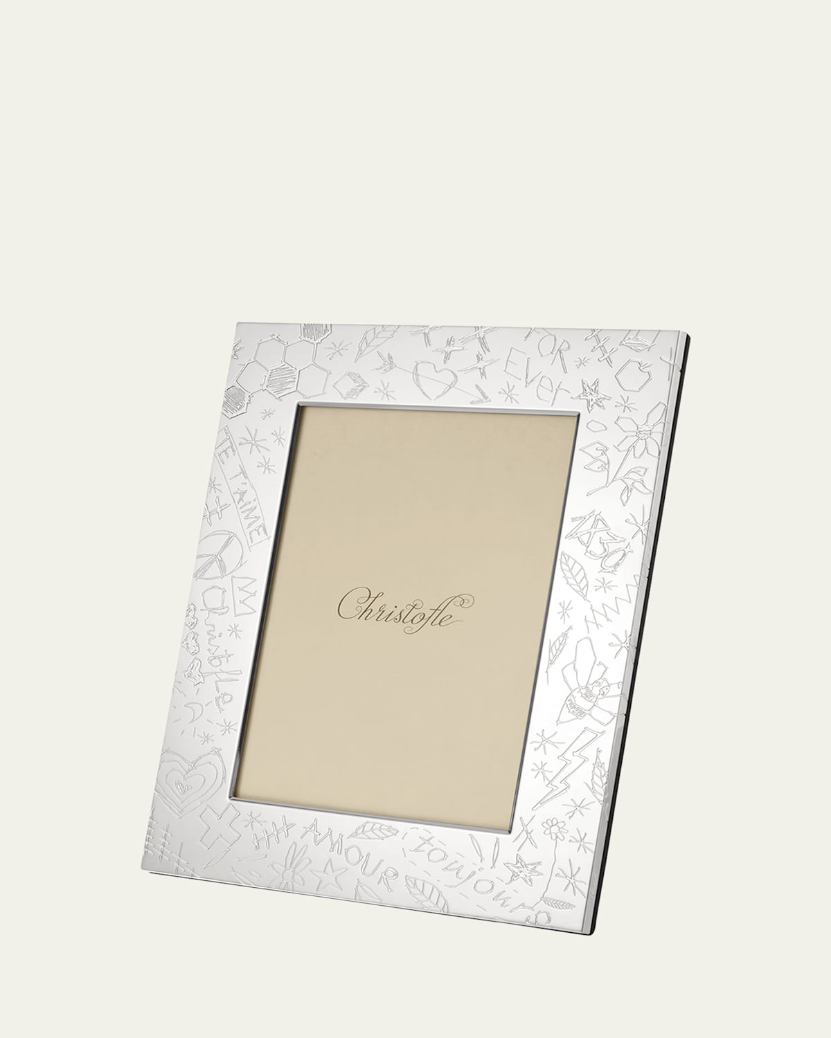 Graffiti Silver-Plated Picture Frame, 5" x 7"