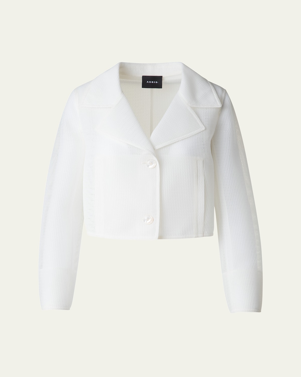 AKRIS ALICE DOUBLE LAYER TECHNO GRID TRENCH JACKET 