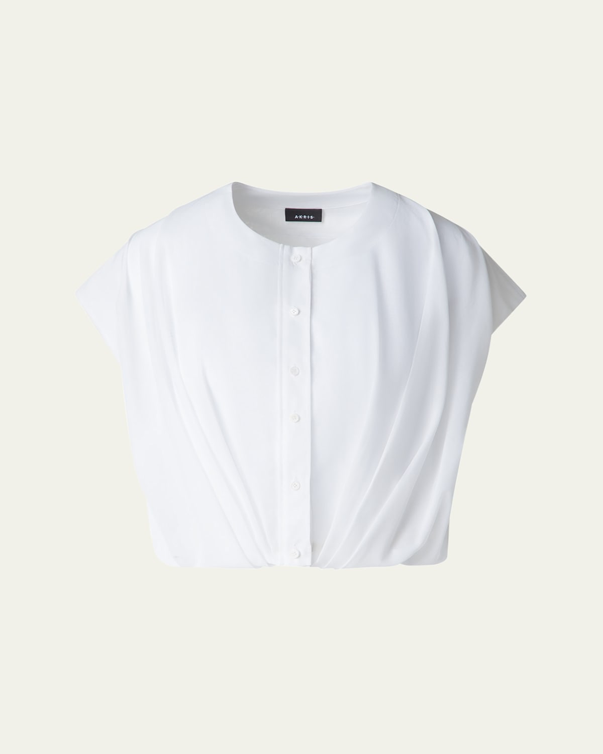 Sleeveless Cotton Voile Bubble Blouse