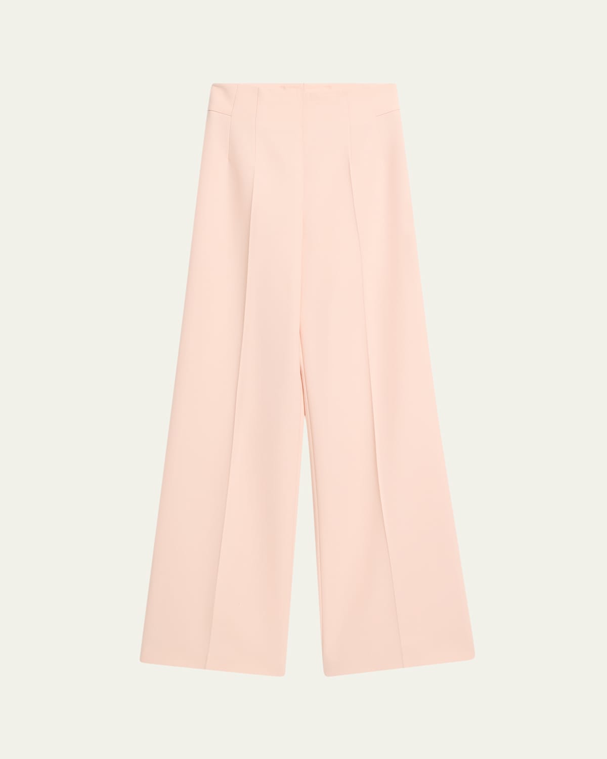 Akris Fiyuki Wool Blend Double Face Wide Leg Pants In Pale Pink