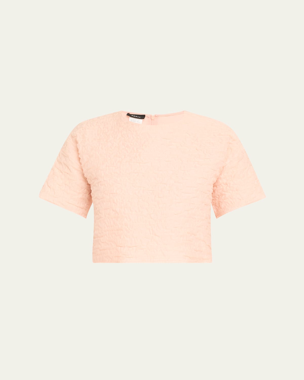 3D Bubble Organza Short-Sleeve Top