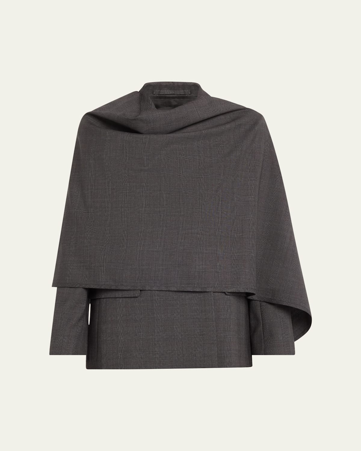 Cloak Double-Breasted Wool Blazer
