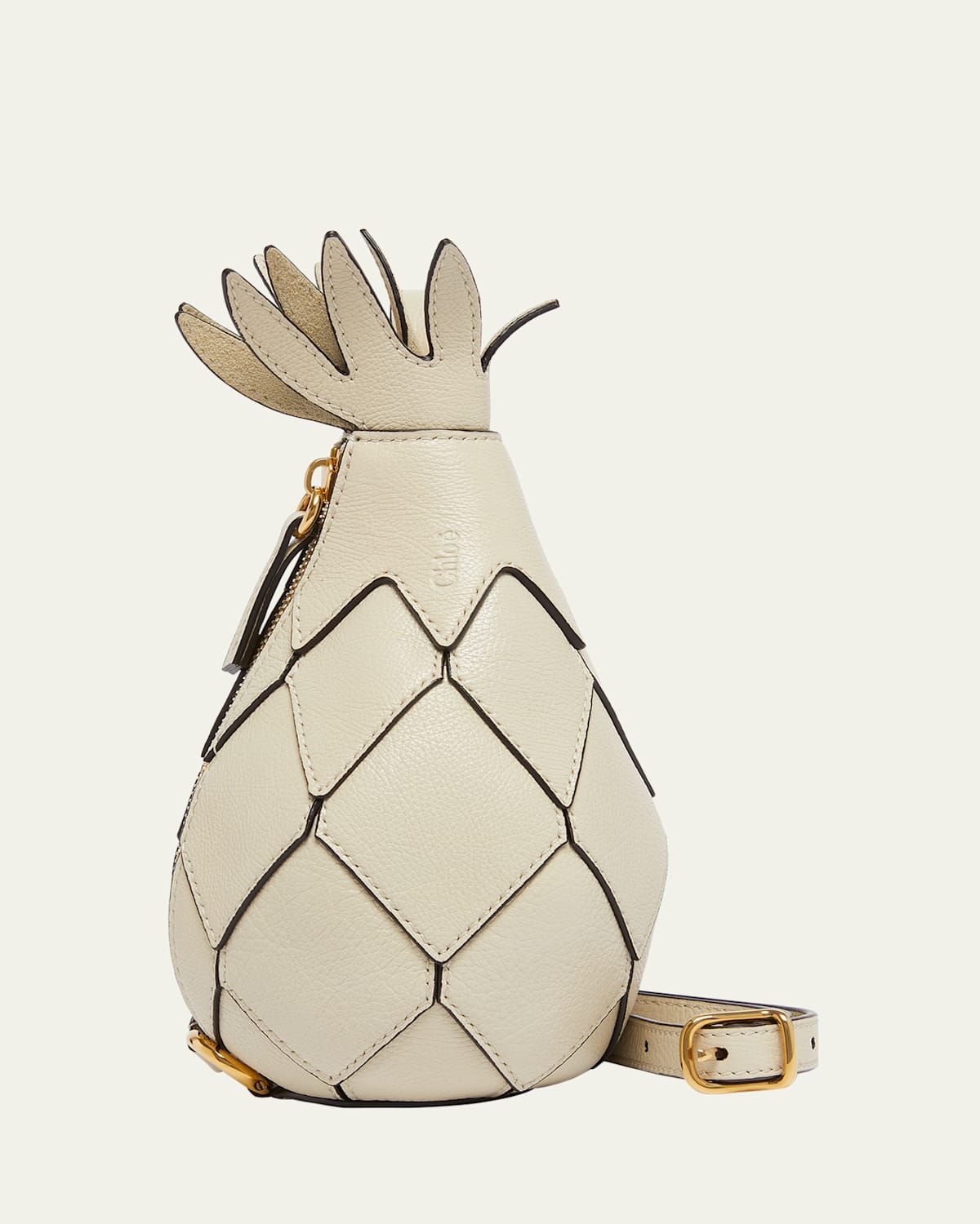 Bananas Pineapple Crossbody Bag in Calfskin Leather