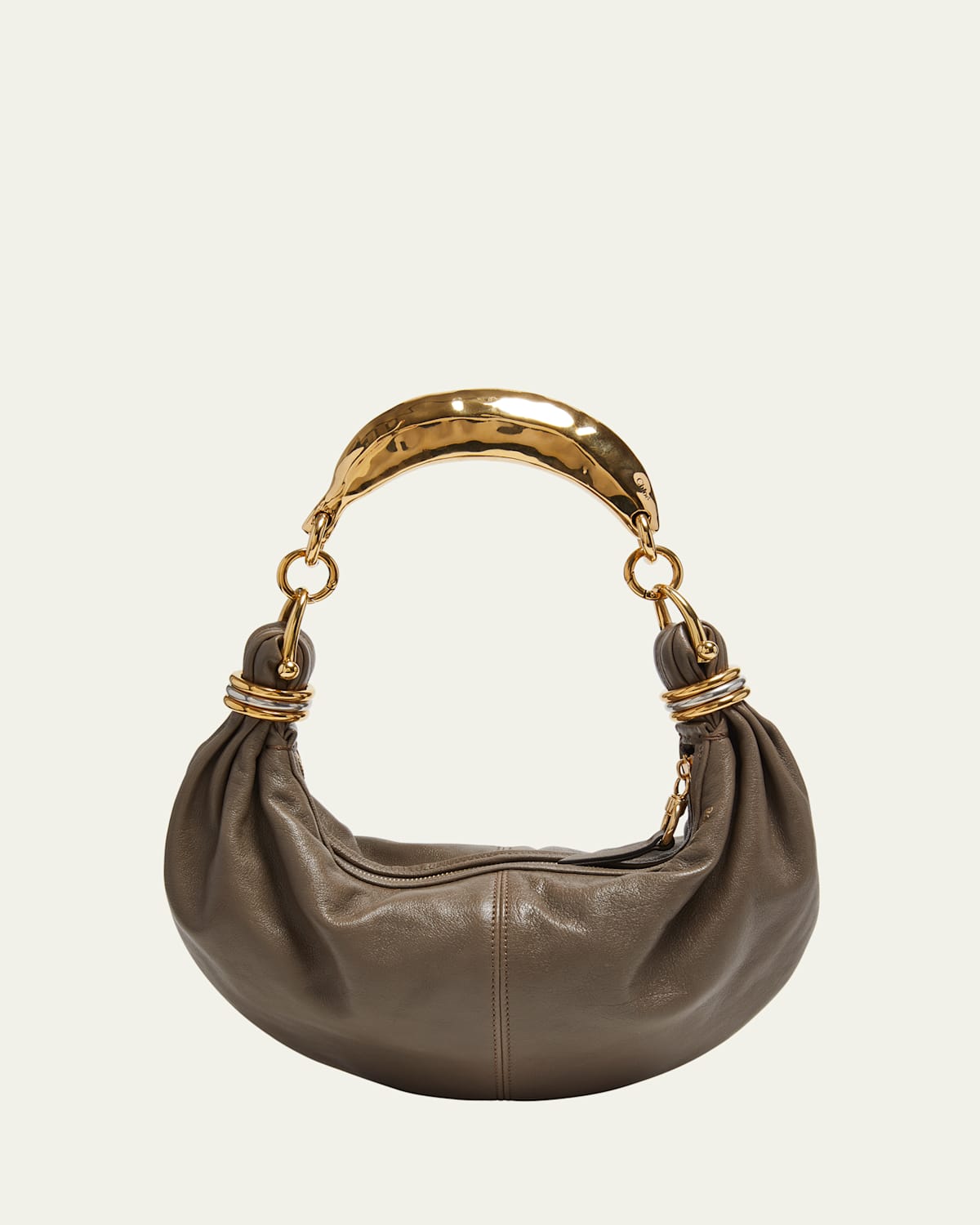 Bracelet Banana Shoulder Bag in Buffalo Leather