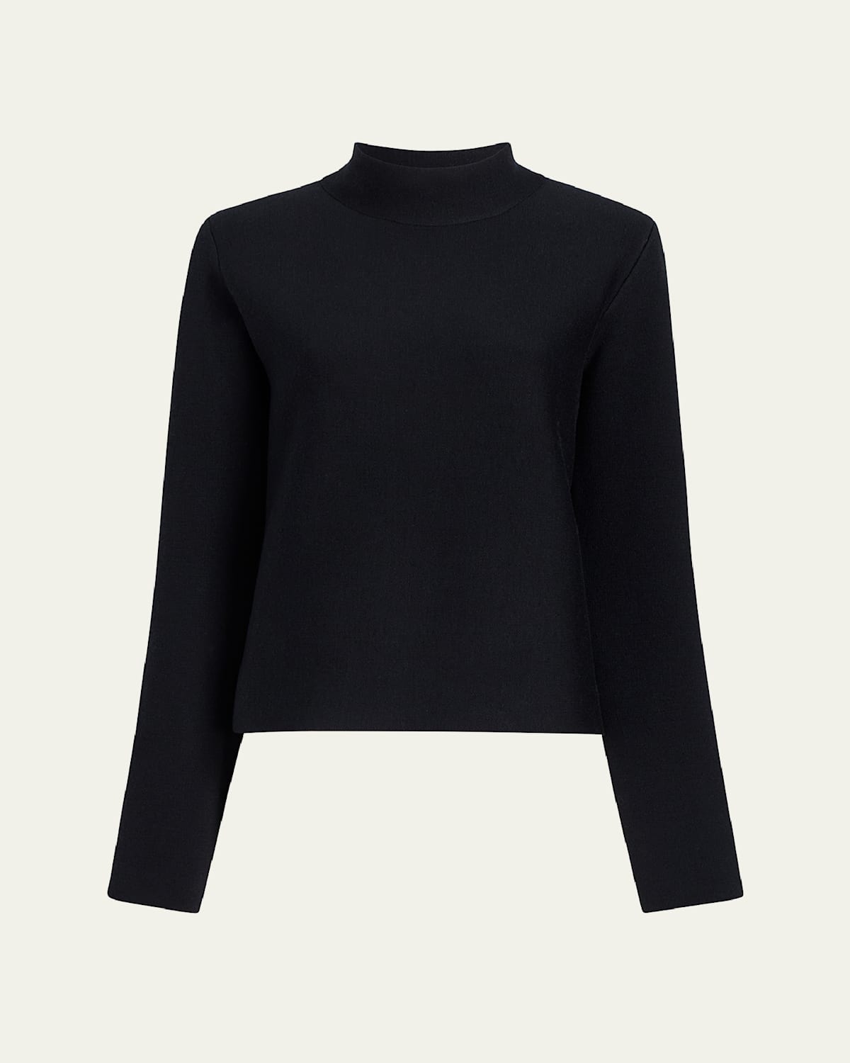 KHAITE CALLIOPE MOCK NECK WOOL-BLEND TOP 