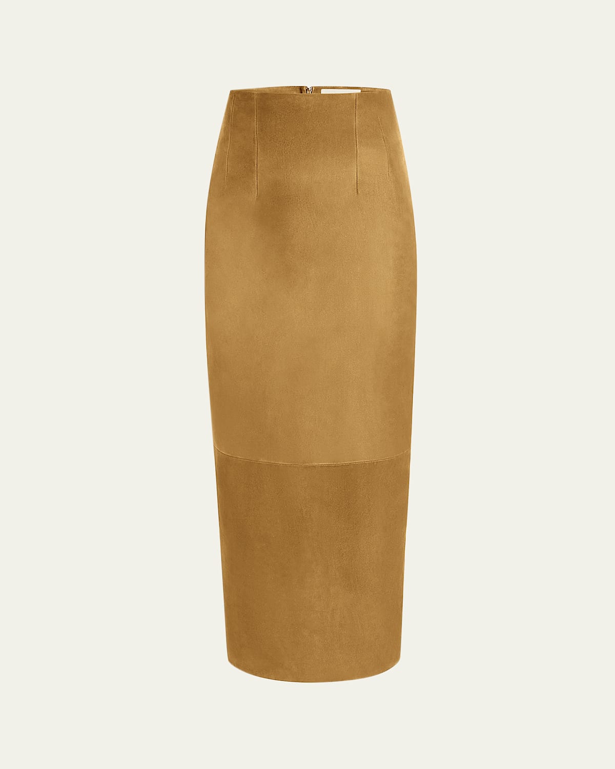 Khaite Loxley Long Pencil Leather Skirt In Brown