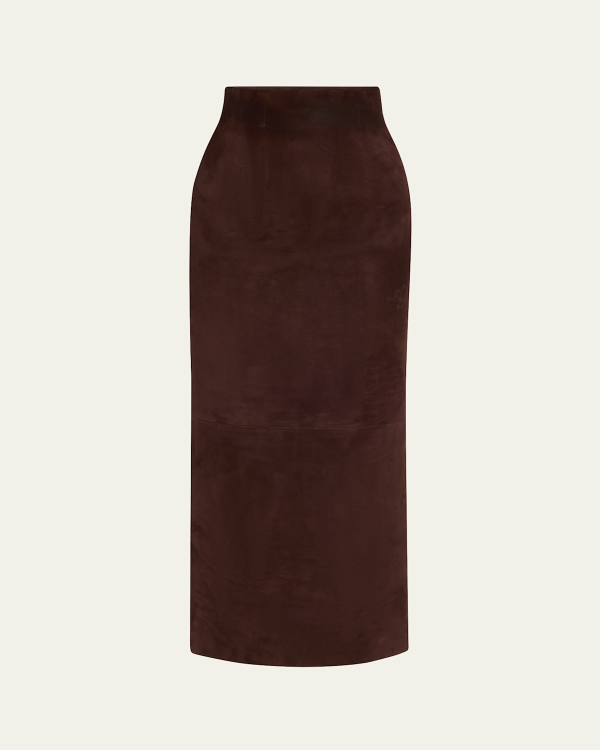 Khaite Loxley High-rise Plonge Leather Maxi Skirt In Dark Brown