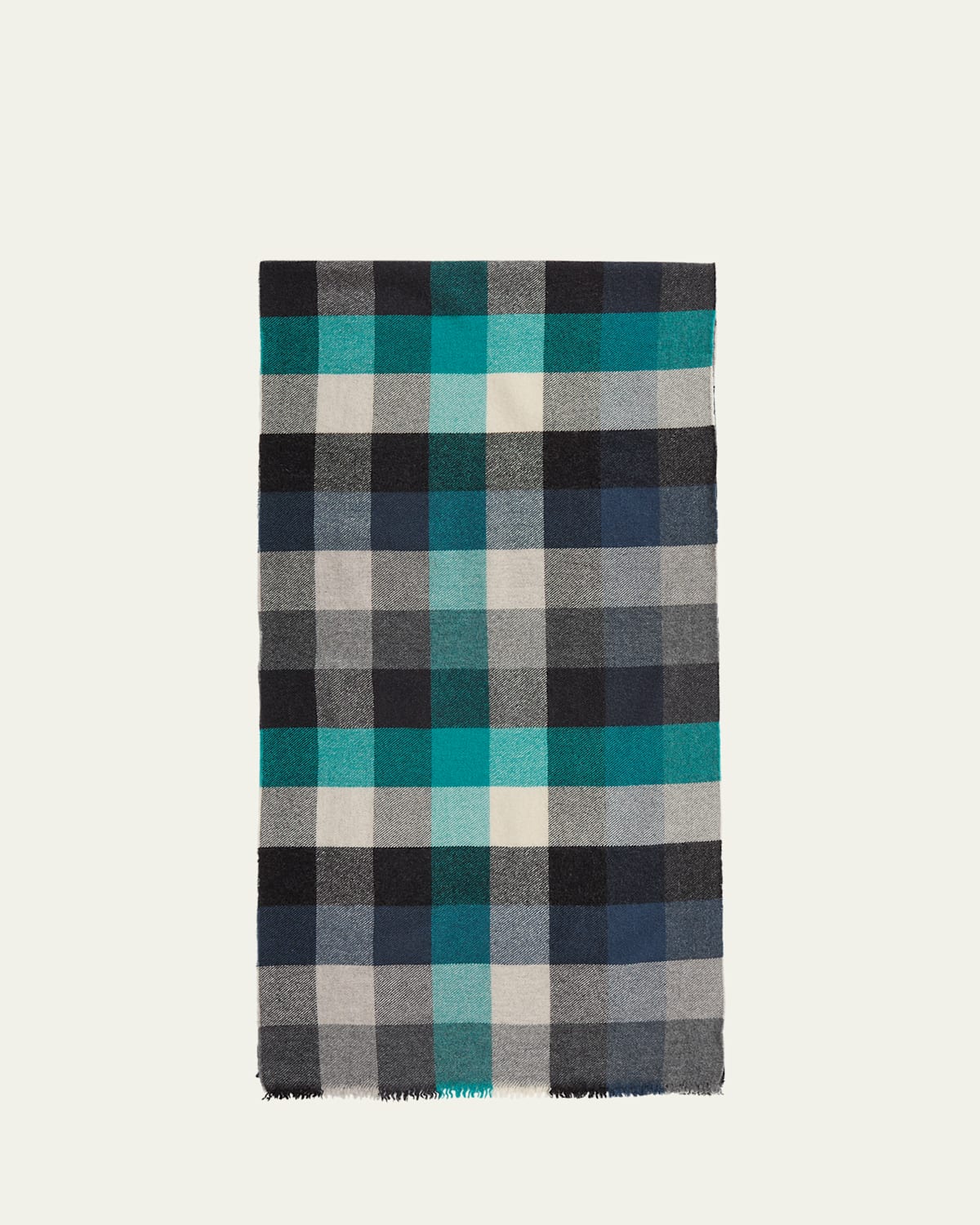 Men's Cashmere Check Scarf