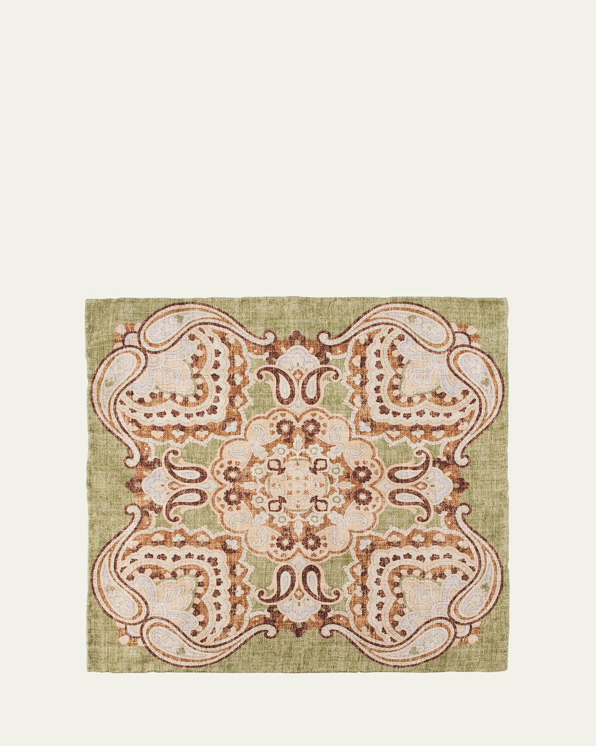 Men's Silk Double-Face Medallion Pocket Square