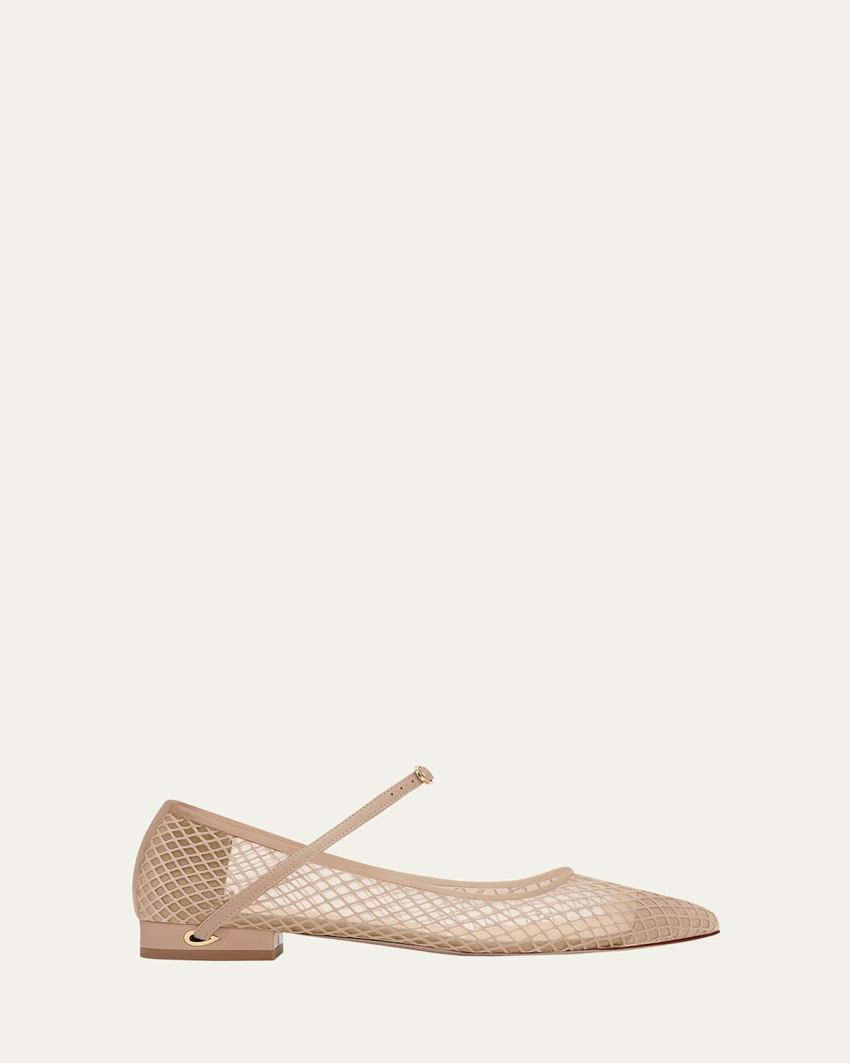 Lorenzo Net Leather Ballerina Flats