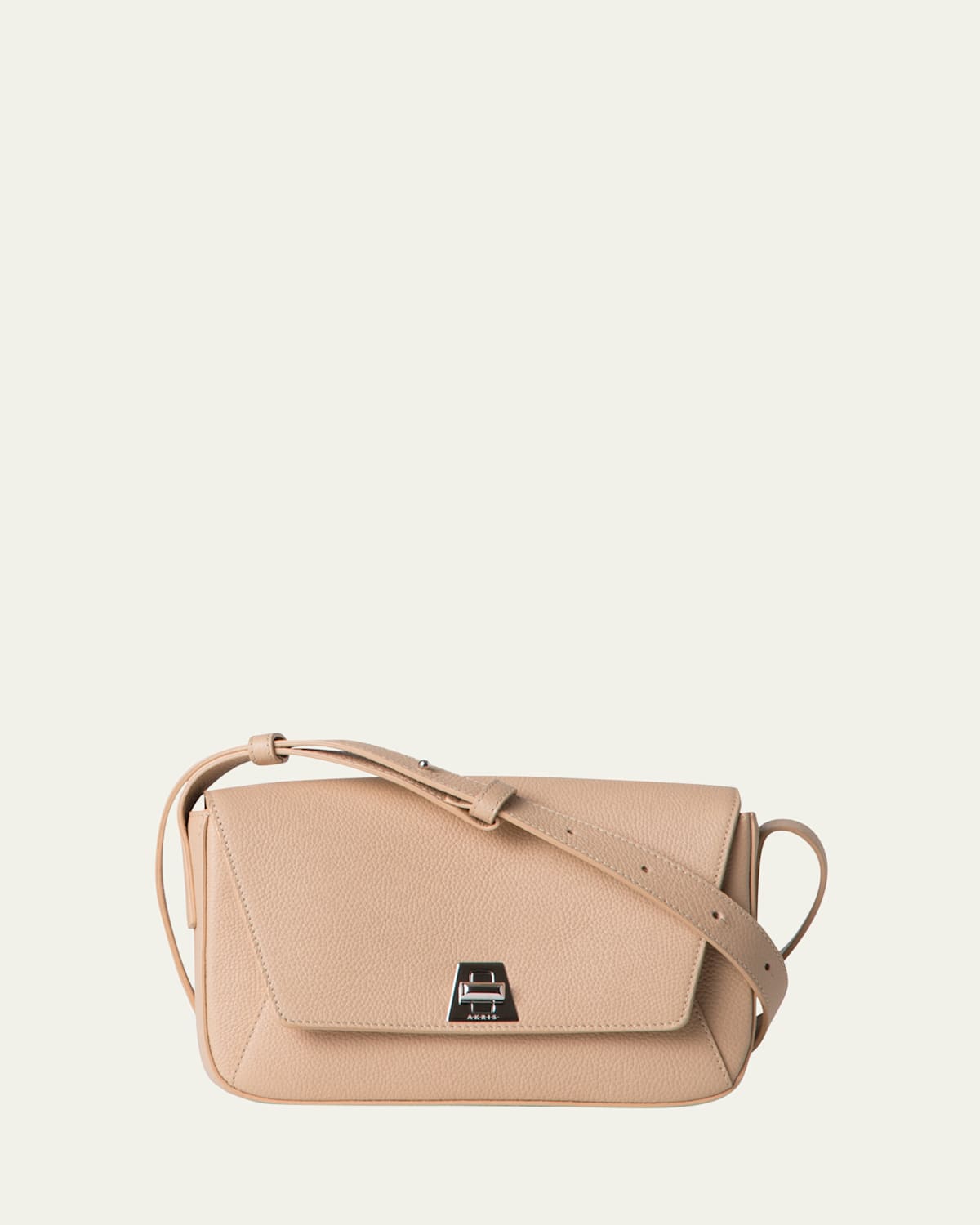 Akris Anouk Lite Flap Leather Crossbody Bag In Cordage