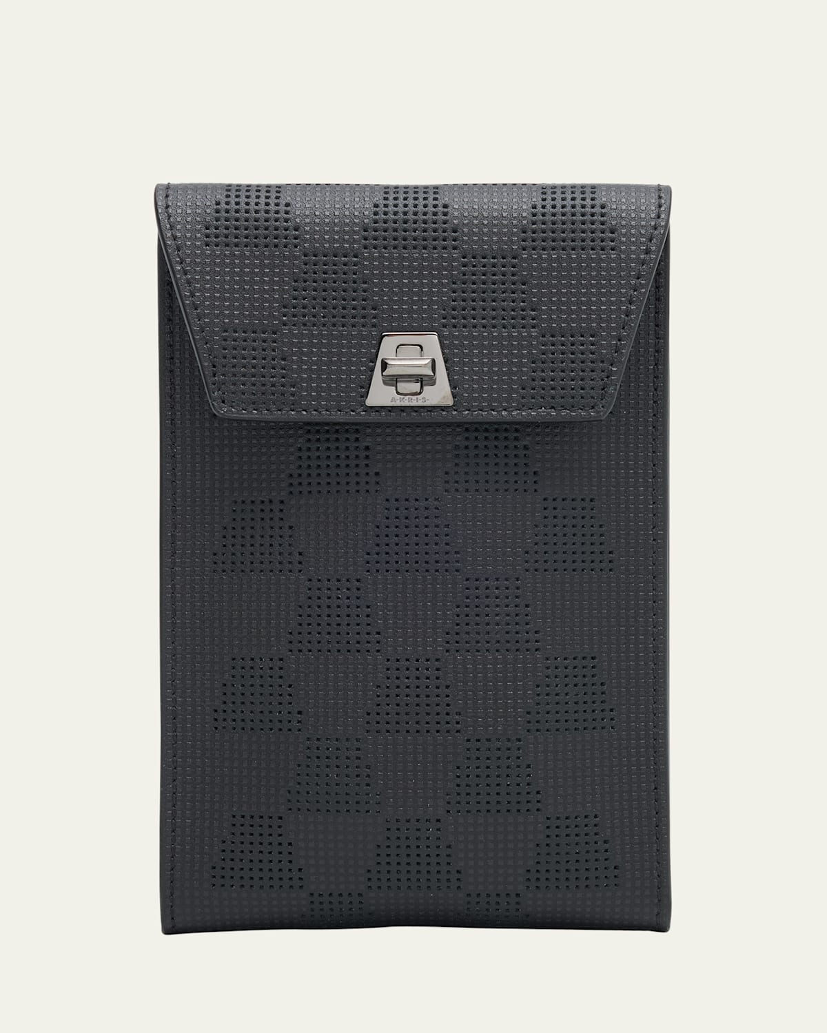 AKRIS ANOUK LASERCUT GRID PHONE POUCH BAG 