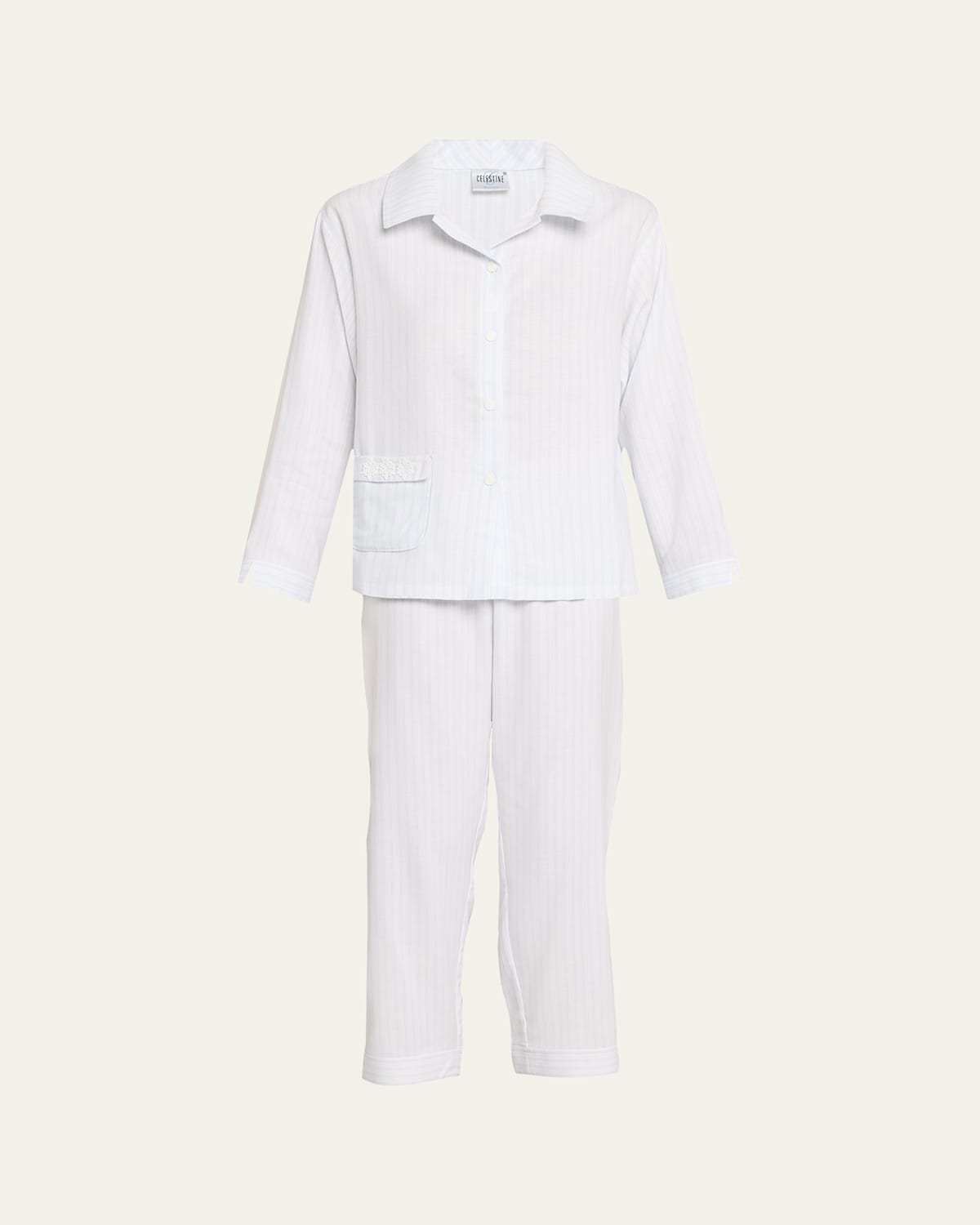 CELESTINE JOSIE-1 STRIPED COTTON PAJAMA SET 
