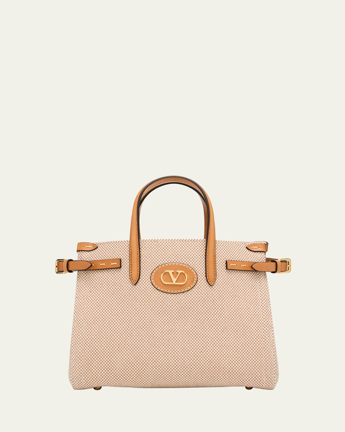 【VALENTINO】ANTIBES MEDIUM CANVAS SHOPPING BAG Valentino Garavani Antibes Medium Canvas Shopping Bag for