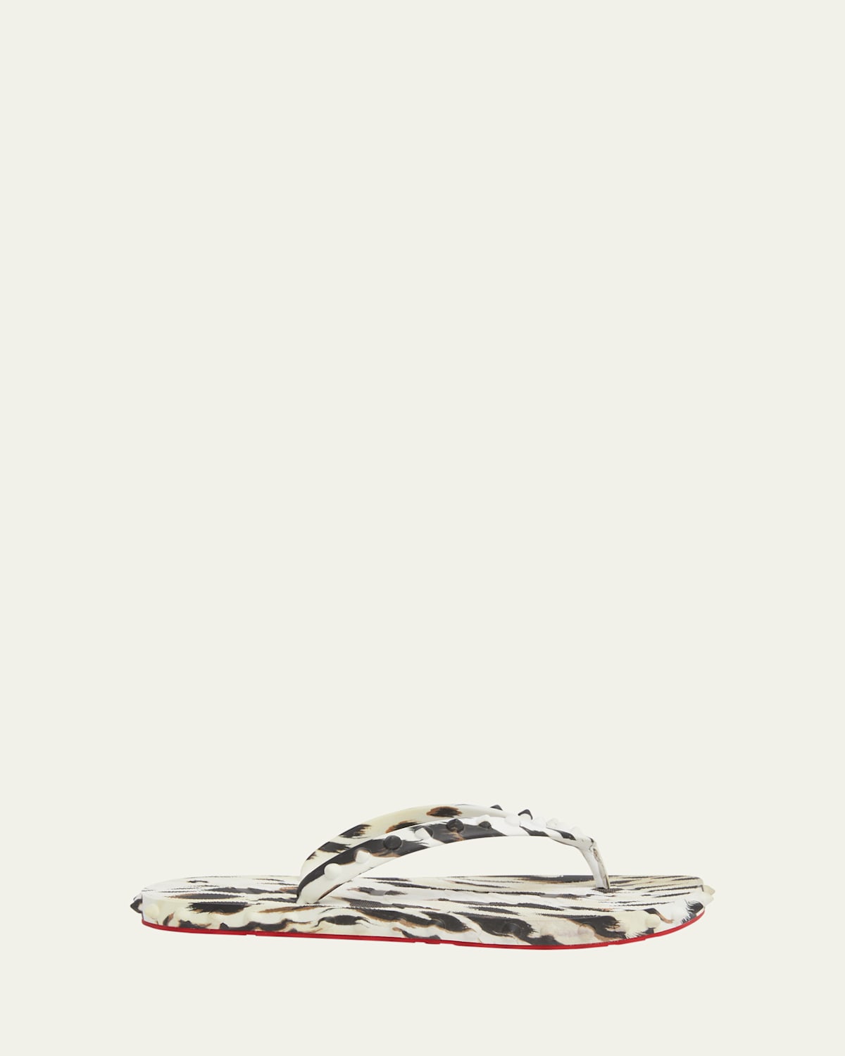 Loubi Donna Spike Red Sole Flip Flops