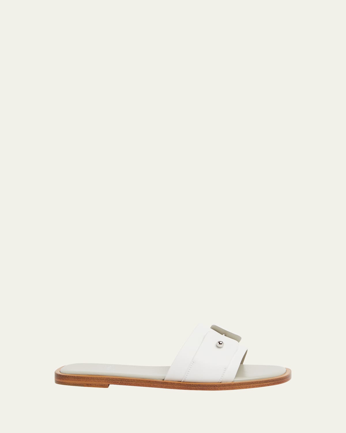 Christian Louboutin Chambelimule Donna Leather Mules In White