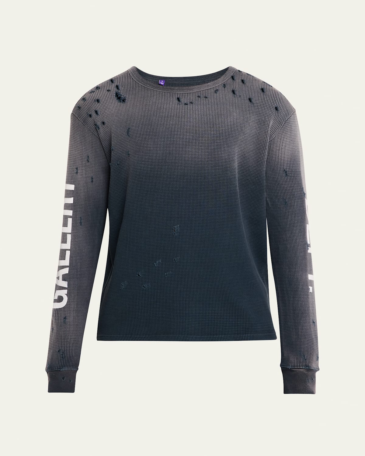 Men's Distressed Waffle Logo Thermal Shirt