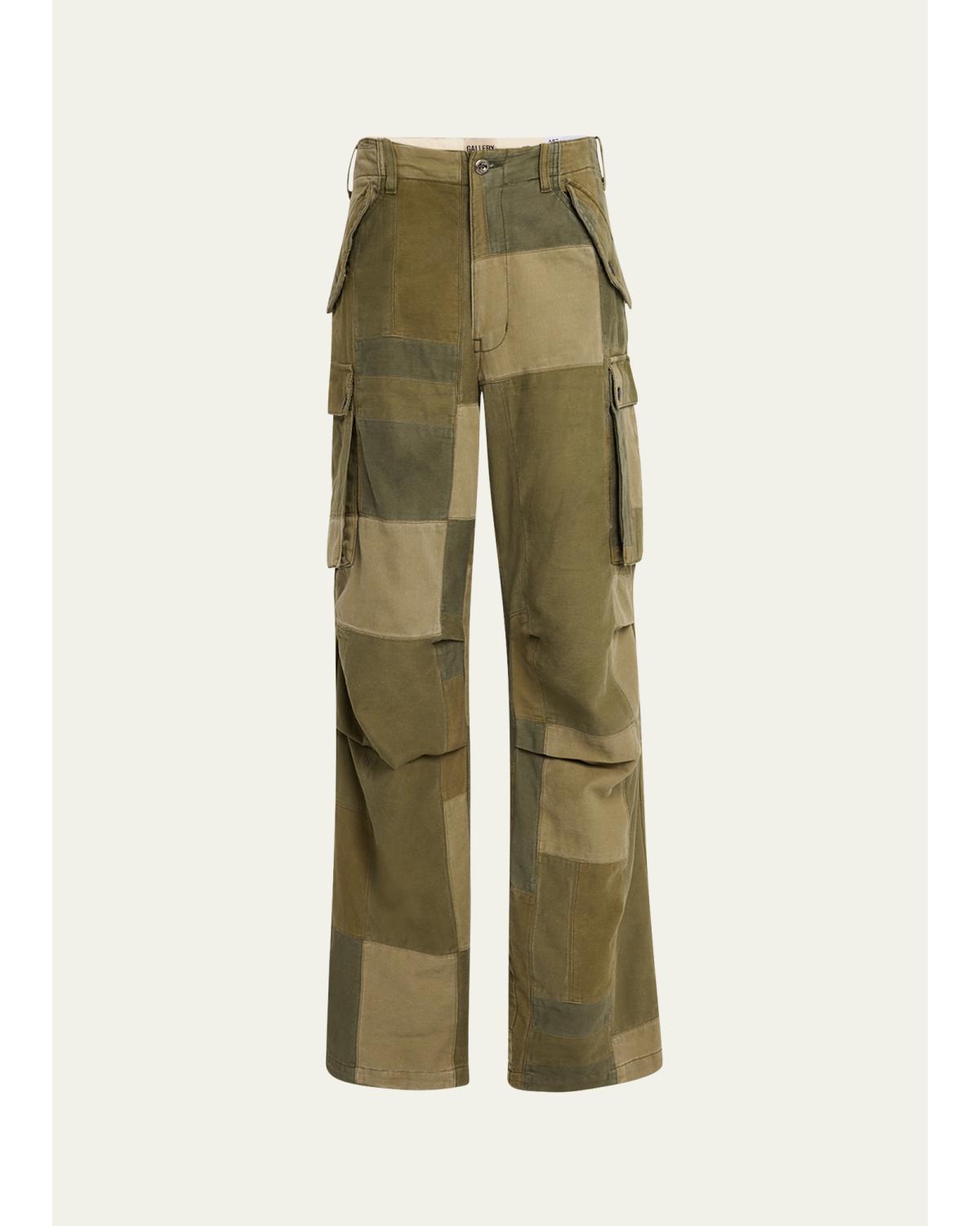 Gallery Department Men s Multi Patchwork Cargo Pants In Multi Green 
