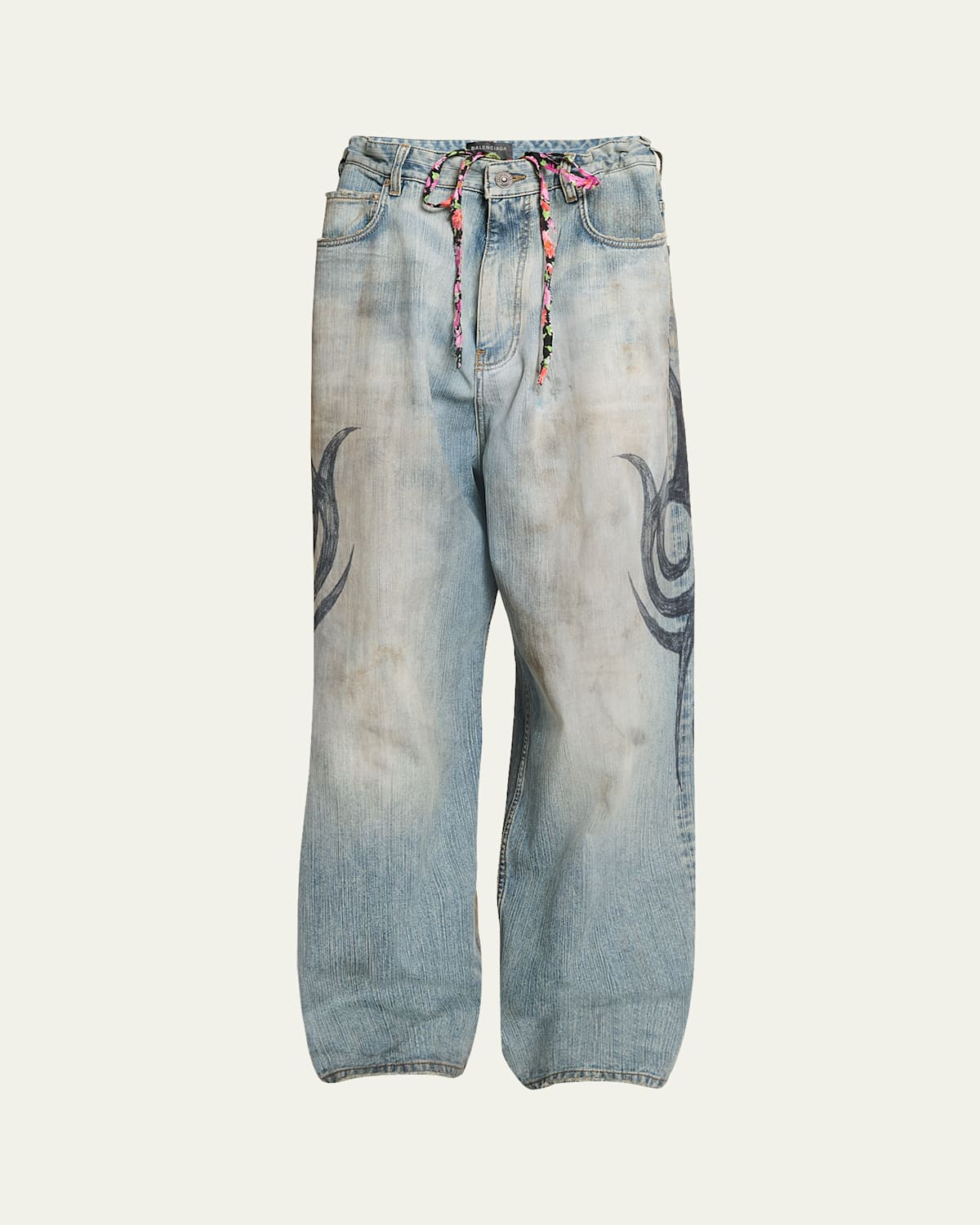 Men's Tattoo Baggy Jeans